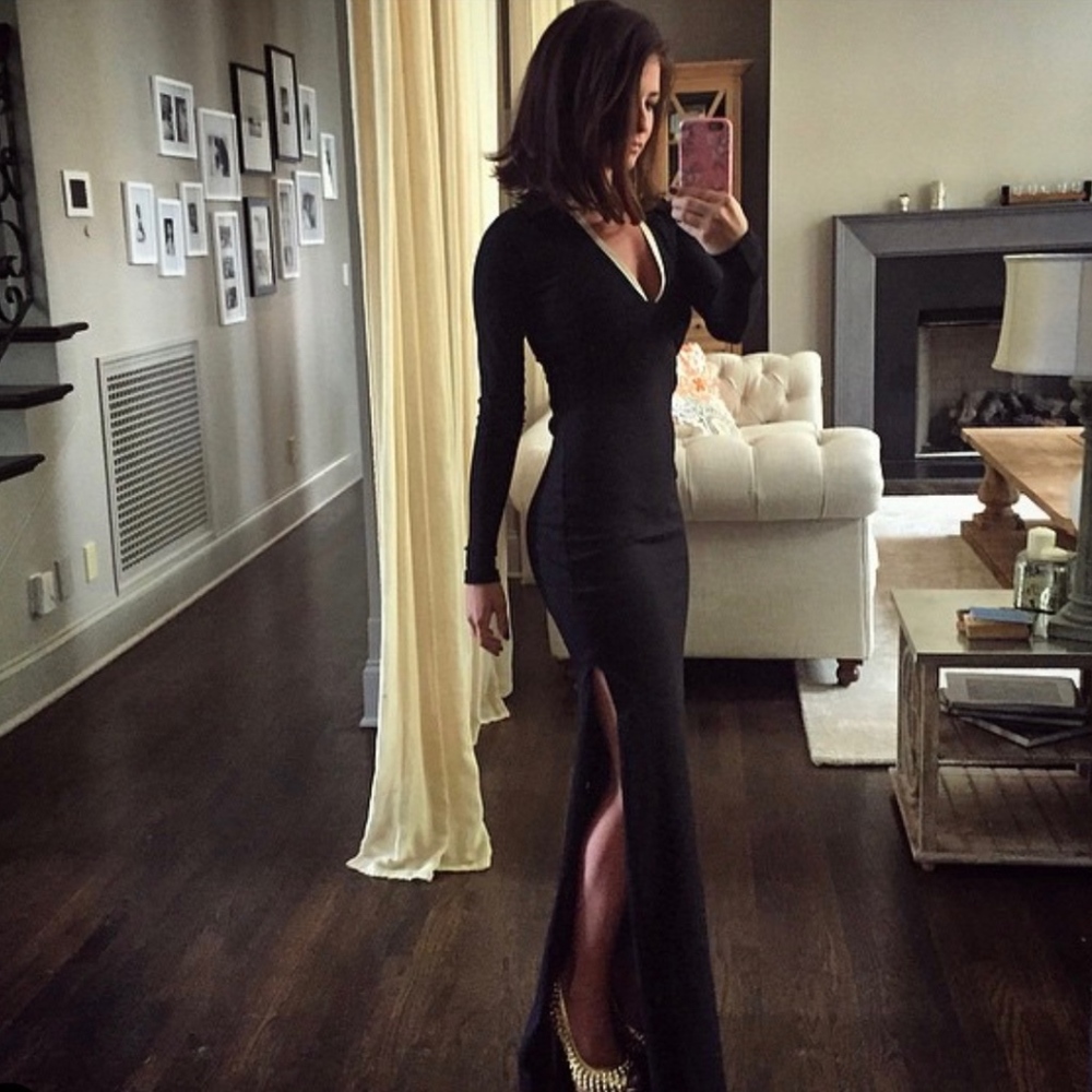 Black long sleeve dress